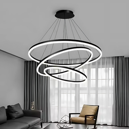 LED висящ полилей PAGANO 95W, Студена/Топла/Неутрална светлина, Черен, Регулируема височина Модерни полилеи Заглавие по подразбиране Alessandro Design