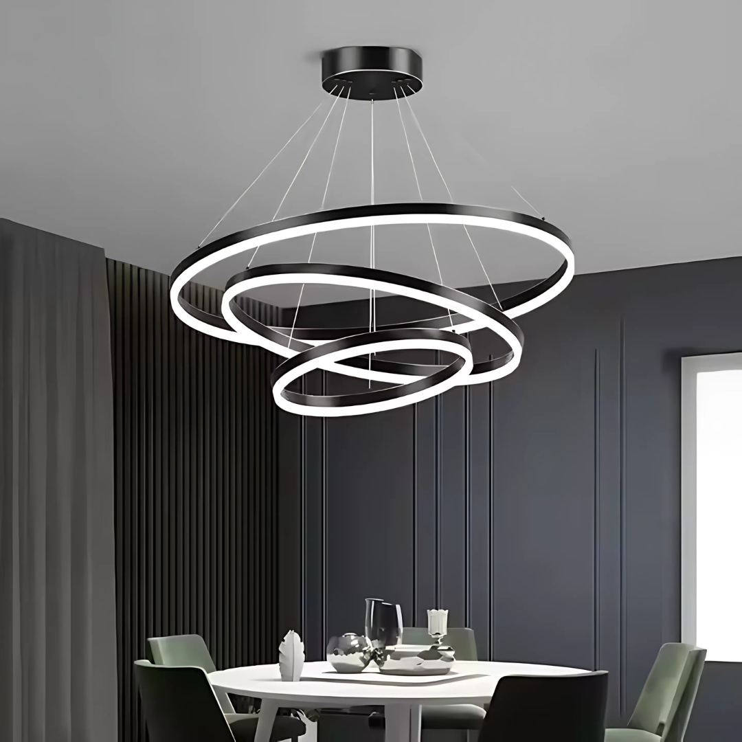 LED висящ полилей PAGANO 95W, Студена/Топла/Неутрална светлина, Черен, Регулируема височина Модерни полилеи Заглавие по подразбиране Alessandro Design