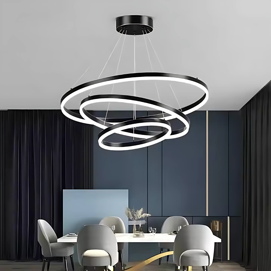 LED висящ полилей PAGANO 95W, Студена/Топла/Неутрална светлина, Черен, Регулируема височина Модерни полилеи Заглавие по подразбиране Alessandro Design