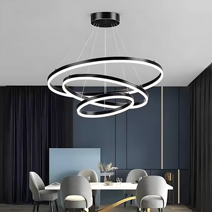 LED висящ полилей PAGANO 95W, Студена/Топла/Неутрална светлина, Черен, Регулируема височина Модерни полилеи Заглавие по подразбиране Alessandro Design