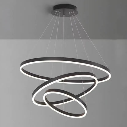 LED висящ полилей PAGANO 95W, Студена/Топла/Неутрална светлина, Черен, Регулируема височина Модерни полилеи Заглавие по подразбиране Alessandro Design