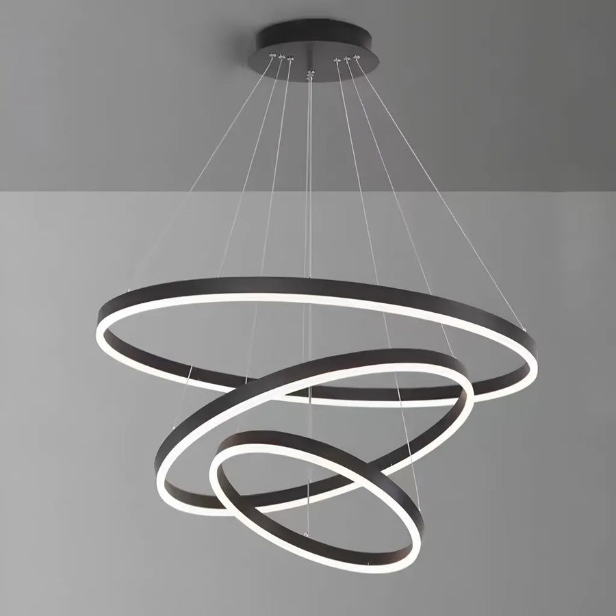 LED висящ полилей PAGANO 95W, Студена/Топла/Неутрална светлина, Черен, Регулируема височина Модерни полилеи Заглавие по подразбиране Alessandro Design