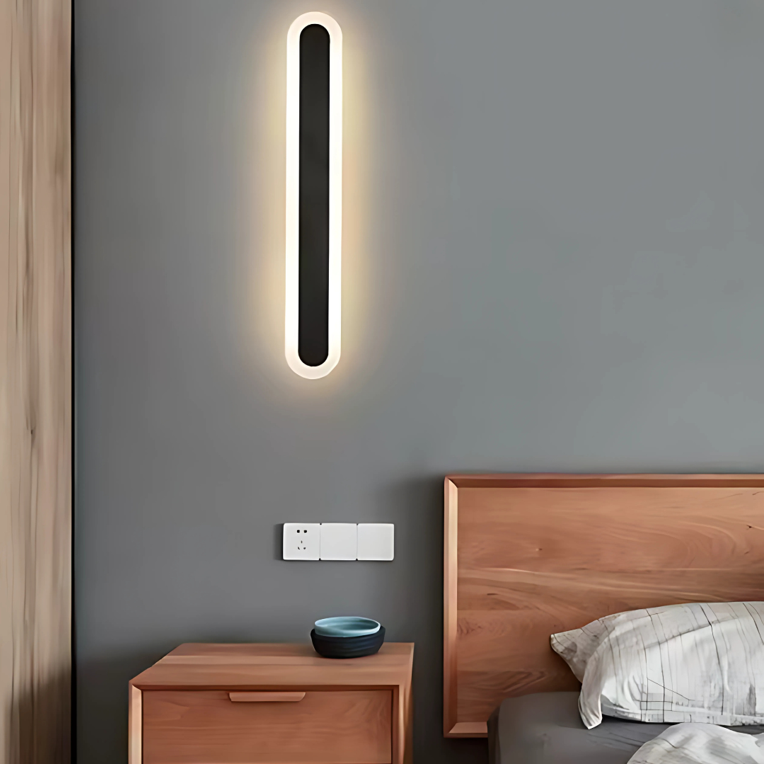Външна LED стенна лампа SUHA, дължина 30 см, 4W, IP65, метална, линейна, черна външна стенна лампа Заглавие по подразбиране Alessandro Design
