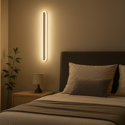SUHA Външна LED стенна лампа, дължина 50 см, 6 W, IP65, метална, линейна, бяла външна стенна лампа Заглавие по подразбиране Alessandro Design