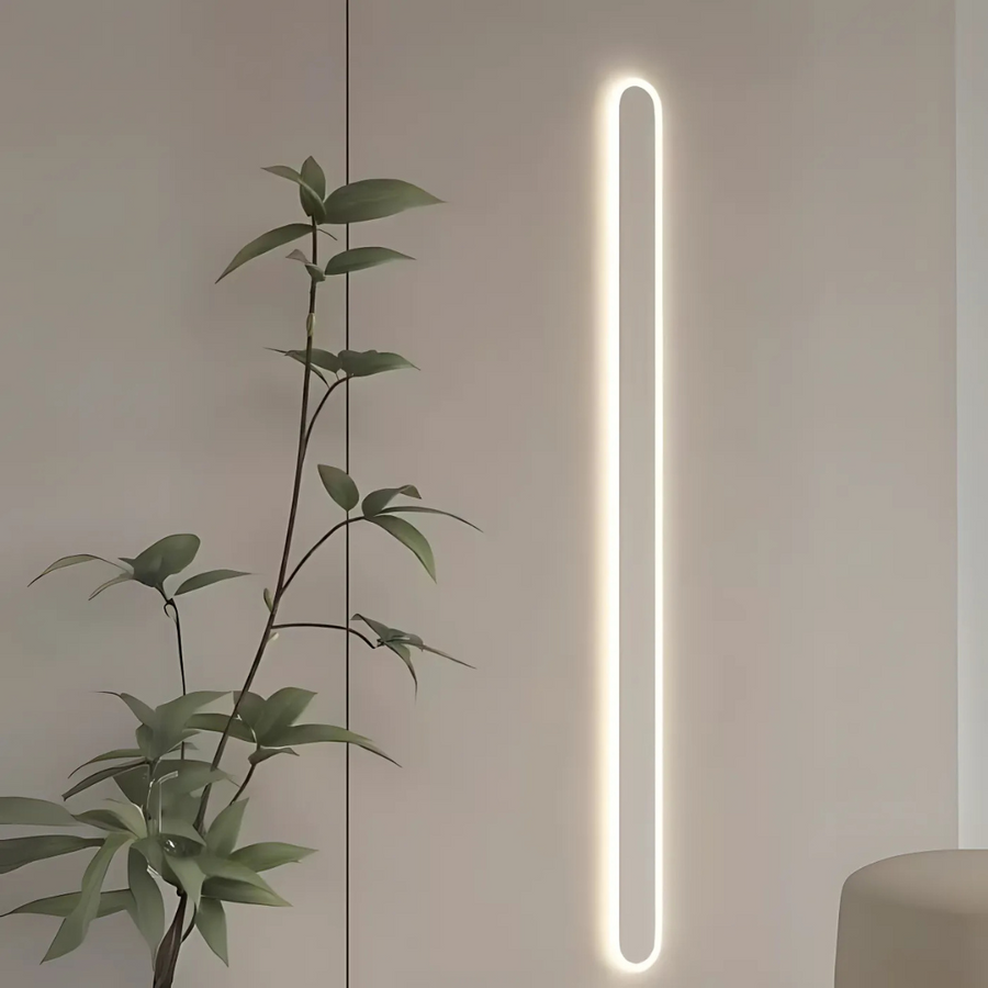 SUHA Външна LED стенна лампа, дължина 60 см, 8 W, IP65, метална, линейна, бяла външна стенна лампа Заглавие по подразбиране Alessandro Design