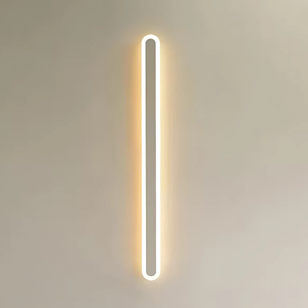 SUHA Външна LED стенна лампа, дължина 60 см, 8 W, IP65, метална, линейна, бяла външна стенна лампа Заглавие по подразбиране Alessandro Design