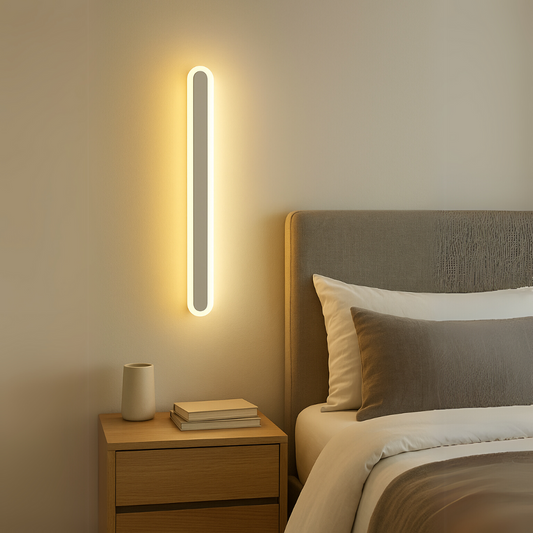 SUHA Външна LED стенна лампа, дължина 60 см, 8 W, IP65, метална, линейна, бяла външна стенна лампа Заглавие по подразбиране Alessandro Design