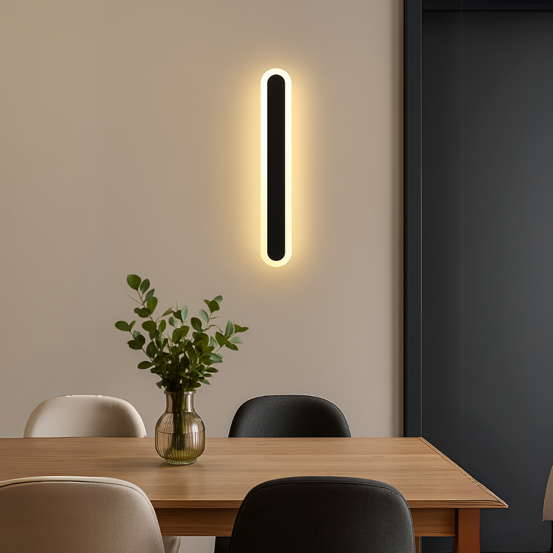 Външна LED стенна лампа SUHA, дължина 70 см, 10 W, IP65, метална, линейна, черна външна стенна лампа Заглавие по подразбиране Alessandro Design