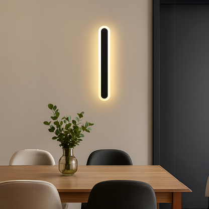Външна LED стенна лампа SUHA, дължина 70 см, 10 W, IP65, метална, линейна, черна външна стенна лампа Заглавие по подразбиране Alessandro Design