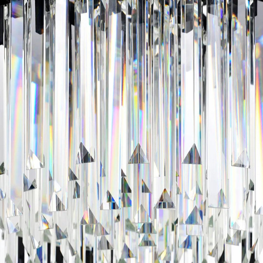 BLOIS Magno Crystal Chandelier 8x E14 D60 cm Черно злато Кристални полилеи с регулируема височина Заглавие по подразбиране Alessandro Design