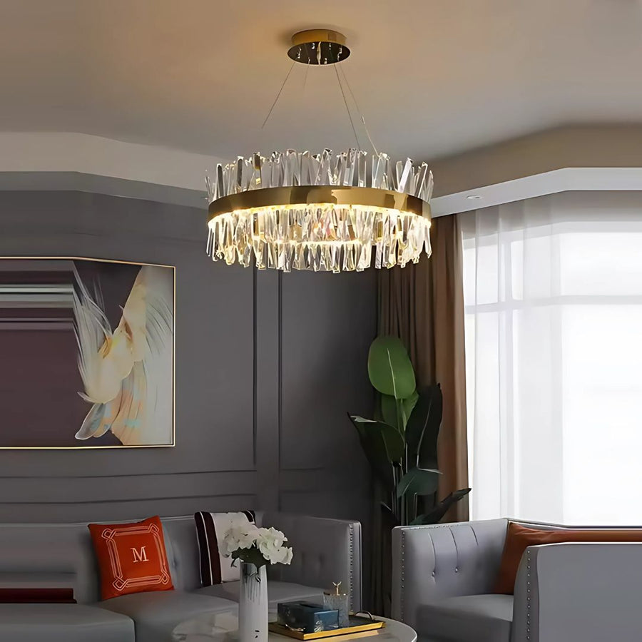 LED полилей CASERTA Regalis с дистанционно управление, 95 W, димируем, диаметър 80 см, златни LED полилеи с дистанционно управление Заглавие по подразбиране Alessandro Design
