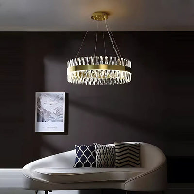 LED полилей CASERTA Regalis с дистанционно управление, 95 W, димируем, диаметър 80 см, златен