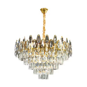 Кристален полилей ALHAMBRA Eleganza 8x E14, диаметър 50 см, блестящо злато, регулируема височина Кристален полилей Заглавие по подразбиране Alessandro Design