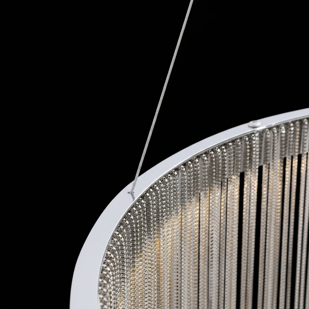 Окачен LED полилей с дистанционно управление ILLUMINA MAGNUS, 38W, Студена/Топла/Неутрална светлина, Димируем, Сребрист Модерен свещник Заглавие по подразбиране Alessandro Design