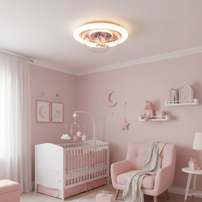 LED полилей UNICORN, 104W, 50 см, Студена/Топла/Неутрална светлина, Розов