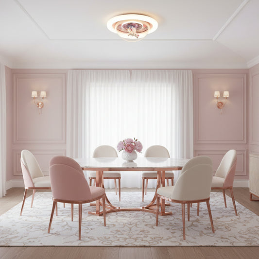 LED полилей UNICORN, 104W, 50 см, Студена/Топла/Неутрална светлина, Розов
