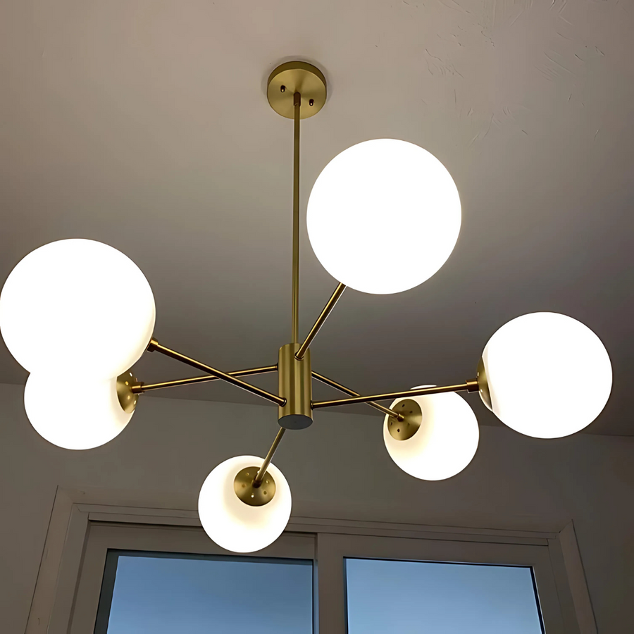 Висящ полилей LOFT, 6x E27, златни модерни полилеи Заглавие по подразбиране Alessandro Design