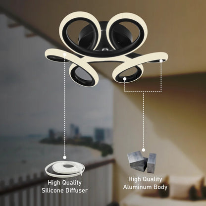 LED полилей VERTEX HELIX, 65W, студена/топла/неутрална светлина, черен LED полилей Заглавие по подразбиране Alessandro Design