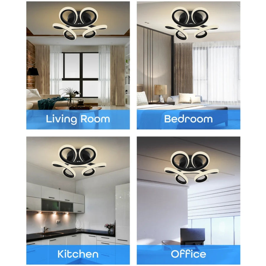 LED полилей VERTEX HELIX, 65W, студена/топла/неутрална светлина, черен LED полилей Заглавие по подразбиране Alessandro Design