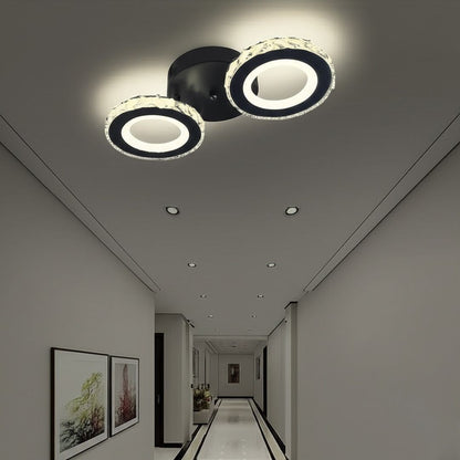 LED полилей с дистанционно управление и кристал NOVA ROTONDA 32W, 2 кръга, студена/топла/неутрална светлина, димиране, черни кристални LED полилеи Заглавие по подразбиране Alessandro Design