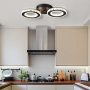 LED полилей с дистанционно управление и кристал NOVA ROTONDA 32W, 2 кръга, студена/топла/неутрална светлина, димиране, черни кристални LED полилеи Заглавие по подразбиране Alessandro Design