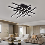 LED полилей с дистанционно управление LINEX, 108W, 8 елемента, студена/топла/неутрална светлина, димируем, черен LED полилей с дистанционно управление Заглавие по подразбиране Alessandro Design