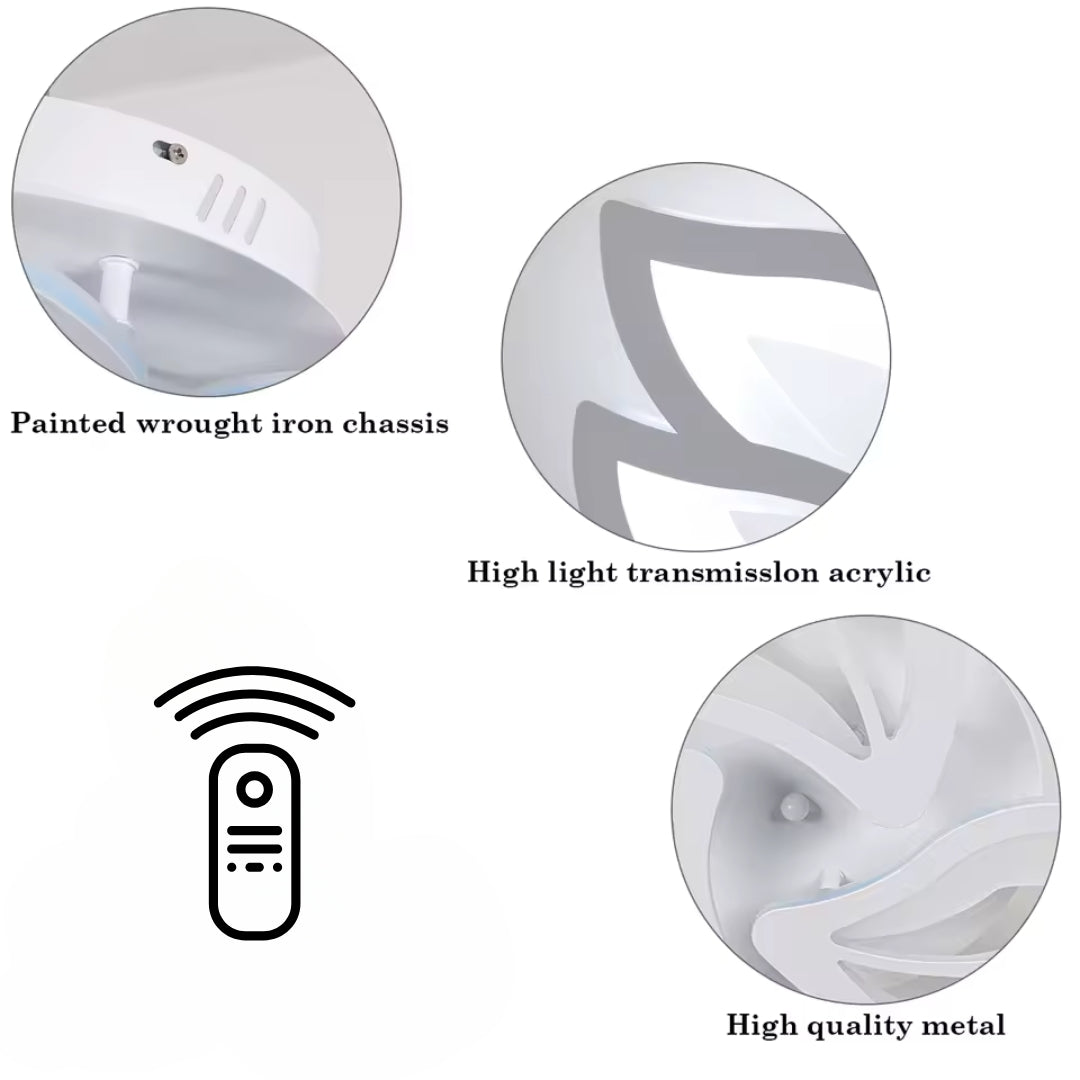 LED полилей с дистанционно управление LILY 40W, 3 елемента, Студена/Топла/Неутрална светлина, Димируем, Бял LED полилей с дистанционно управление Заглавие по подразбиране Alessandro Design