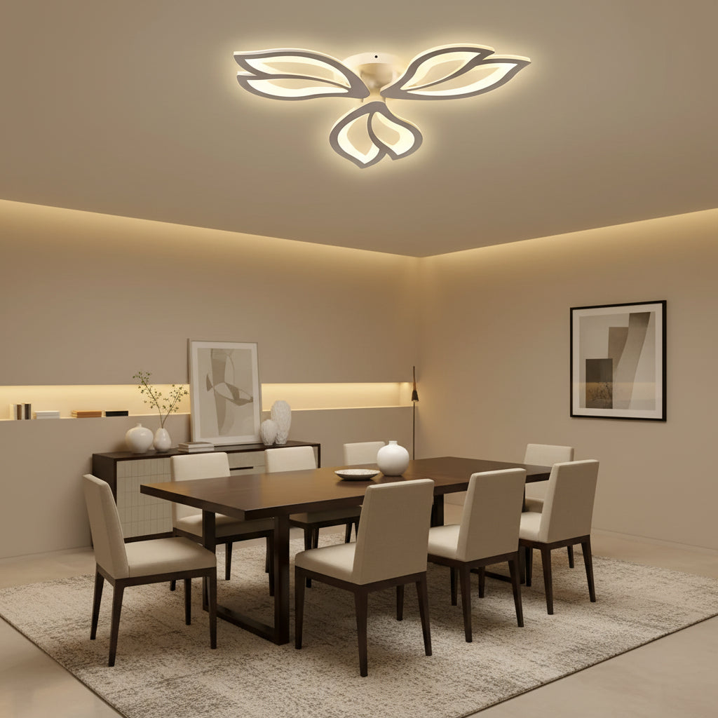 LED полилей с дистанционно управление LILY 40W, 3 елемента, Студена/Топла/Неутрална светлина, Димируем, Бял LED полилей с дистанционно управление Заглавие по подразбиране Alessandro Design