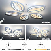 LED полилей с дистанционно управление ORCHID 66W, 5 венчелистчета, Студена/Топла/Неутрална светлина, Димируем, Бял LED полилей с дистанционно управление Default Title Alessandro Design