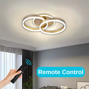 LED полилей с дистанционно управление RINOVA 41W, 2 кръга, студена/топла/неутрална светлина, димируем, златен LED полилей с дистанционно управление Default Title Alessandro Design