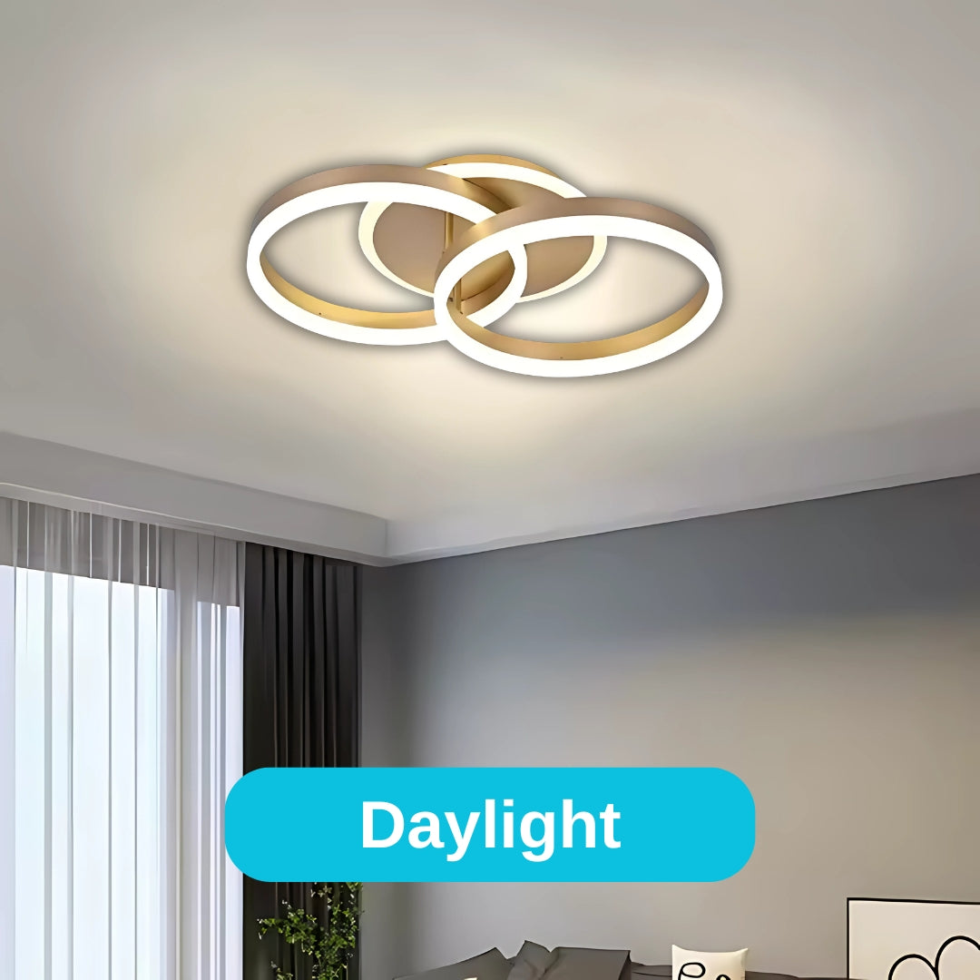LED полилей с дистанционно управление RINOVA 41W, 2 кръга, студена/топла/неутрална светлина, димируем, златен LED полилей с дистанционно управление Default Title Alessandro Design