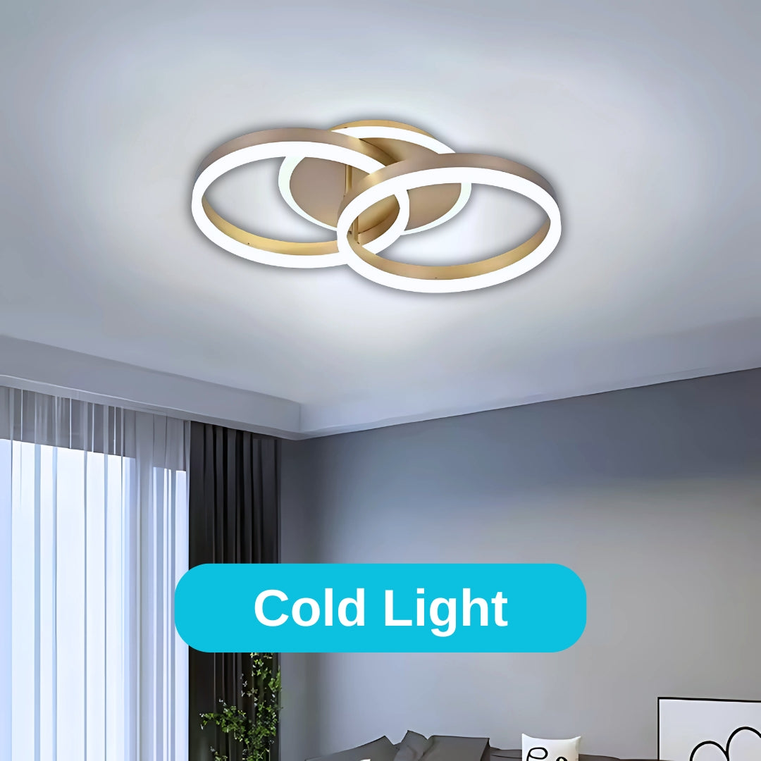 LED полилей с дистанционно управление RINOVA 41W, 2 кръга, студена/топла/неутрална светлина, димируем, златен LED полилей с дистанционно управление Default Title Alessandro Design