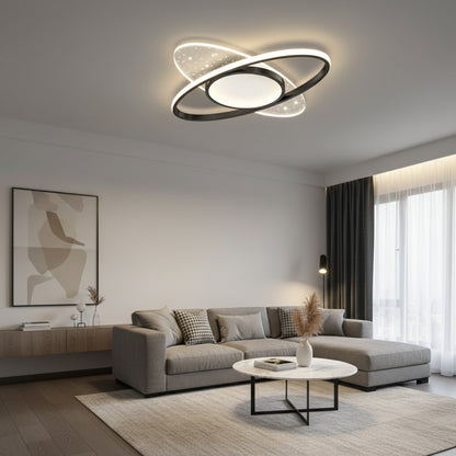 LED полилей с дистанционно управление VARIO 69W, Овална, Студена/Топла/Неутрална светлина, Димируем, Черен LED полилей с дистанционно управление Заглавие по подразбиране Alessandro Design