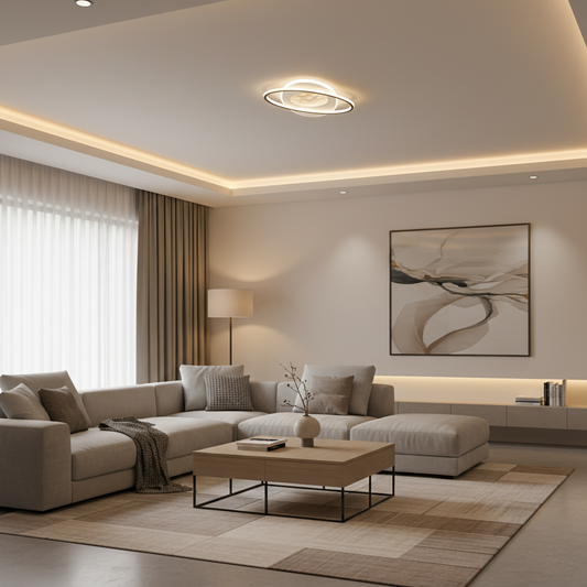 Lustra LED cu telecomanda VOLTA 96W, Ovala, lumina Rece/Calda/Neutra, Dimabila, Negru Lustre LED cu Telecomanda Default Title Alessandro Design