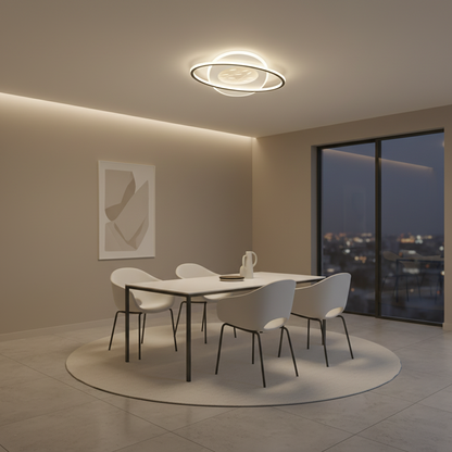 LED полилей с дистанционно управление Volta 125W, овален, студ/гореща/неутрална светлина, нестабилен, черен