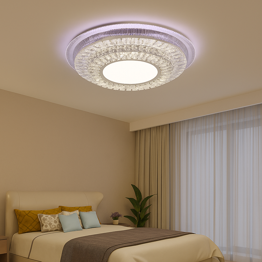 LED полилей с дистанционно управление MIRALUX RGB, 62W, синя/студена/неутрална/топла светлина, димируем, бял LED полилей с дистанционно управление Заглавие по подразбиране Alessandro Design