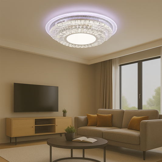 LED полилей с дистанционно управление MIRALUX RGB, 62W, синя/студена/неутрална/топла светлина, димируем, бял LED полилей с дистанционно управление Заглавие по подразбиране Alessandro Design