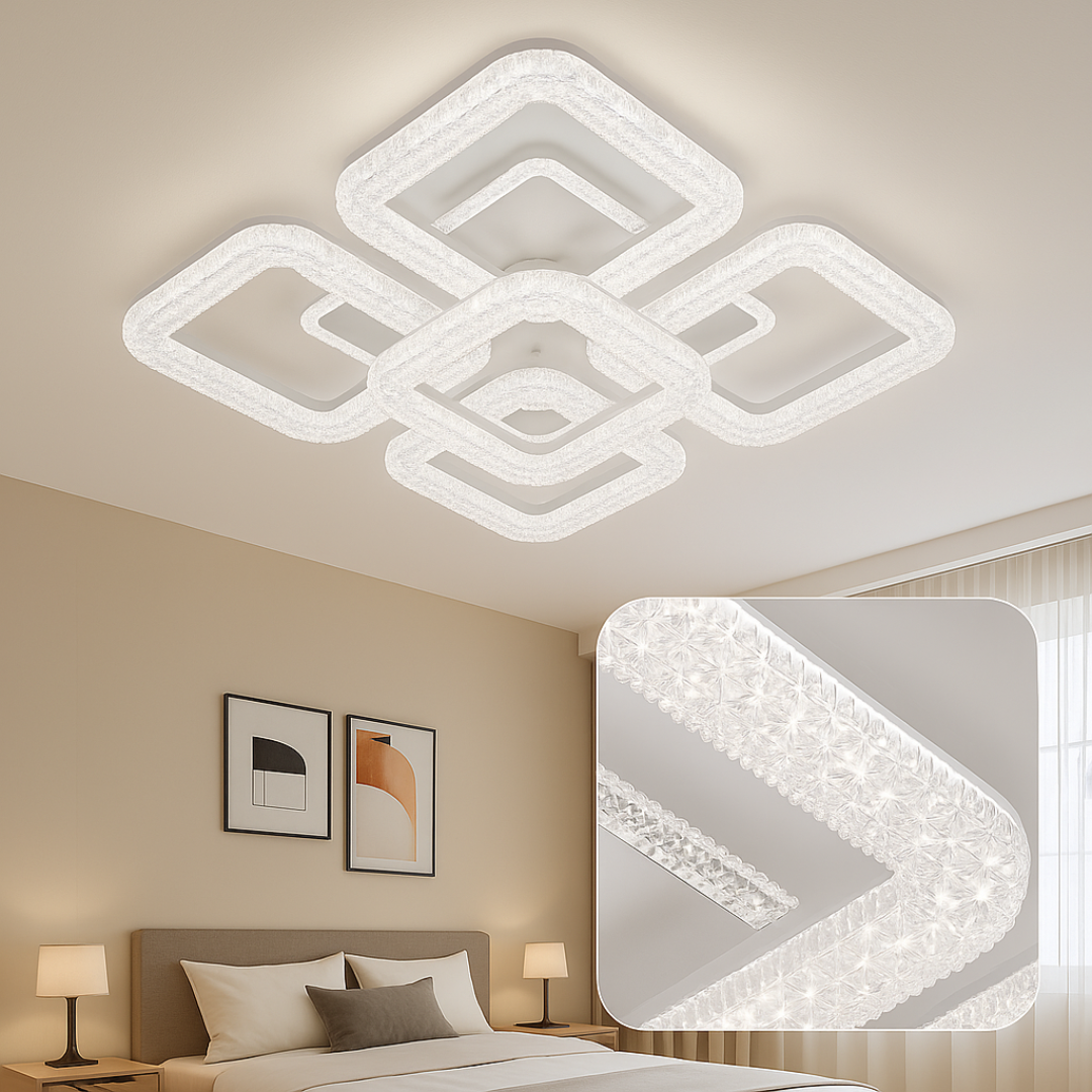 Astrid LED полилей с дистанционно управление, 134 W, димируем, бял LED полилей с дистанционно управление Заглавие по подразбиране Alessandro Design