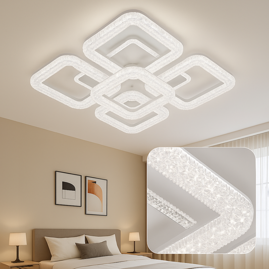 Astrid LED полилей с дистанционно управление, 134 W, димируем, бял LED полилей с дистанционно управление Заглавие по подразбиране Alessandro Design