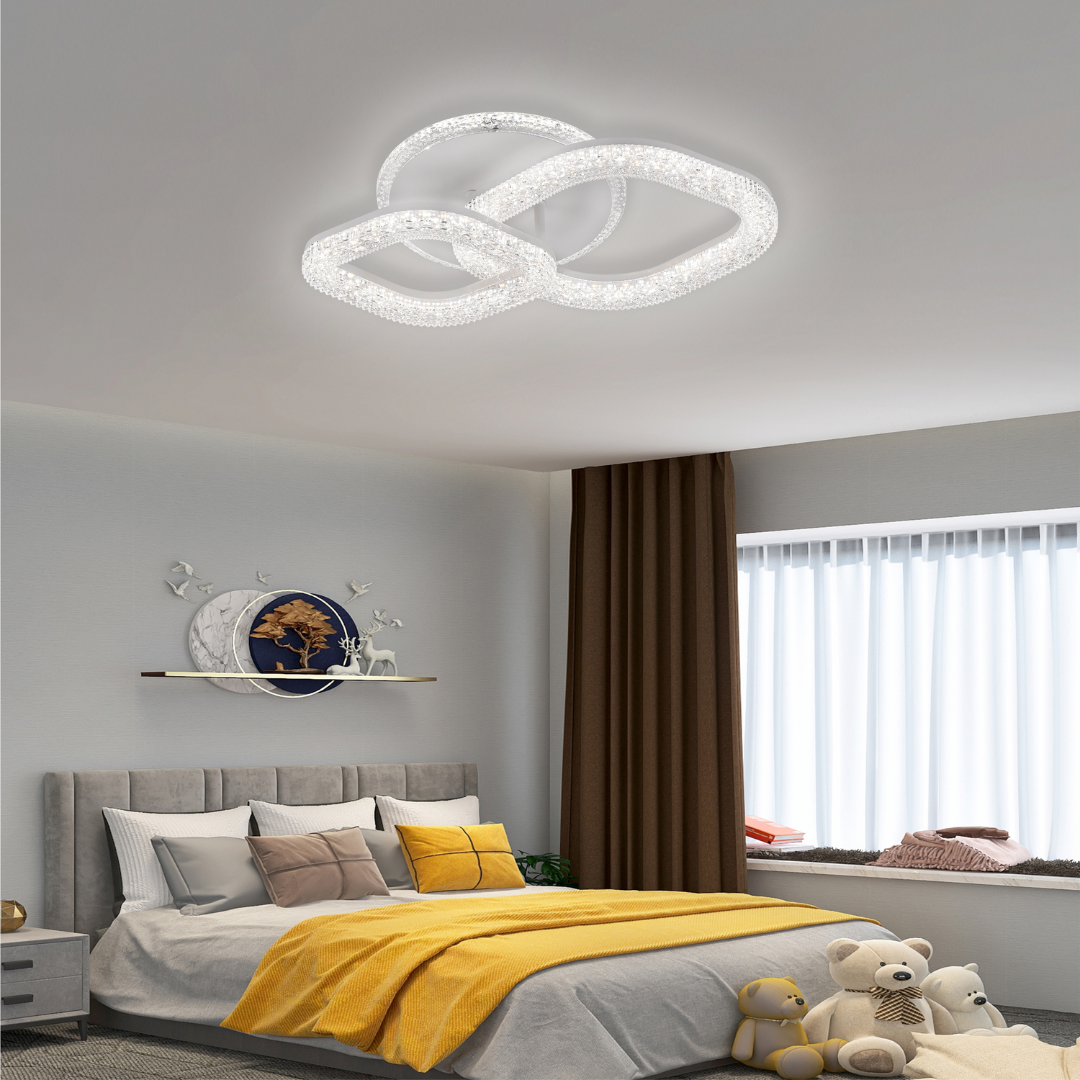 Asgard LED полилей 29W с дистанционно управление, димируема светлина, бели LED полилеи с дистанционно управление Заглавие по подразбиране Alessandro Design