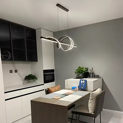 Окачен LED полилей с дистанционно управление RIBBON 64W, линейна, студена/топла/неутрална светлина, димируем, черен, регулируема по височина LED полилеи с дистанционно управление Заглавие по подразбиране Alessandro Design