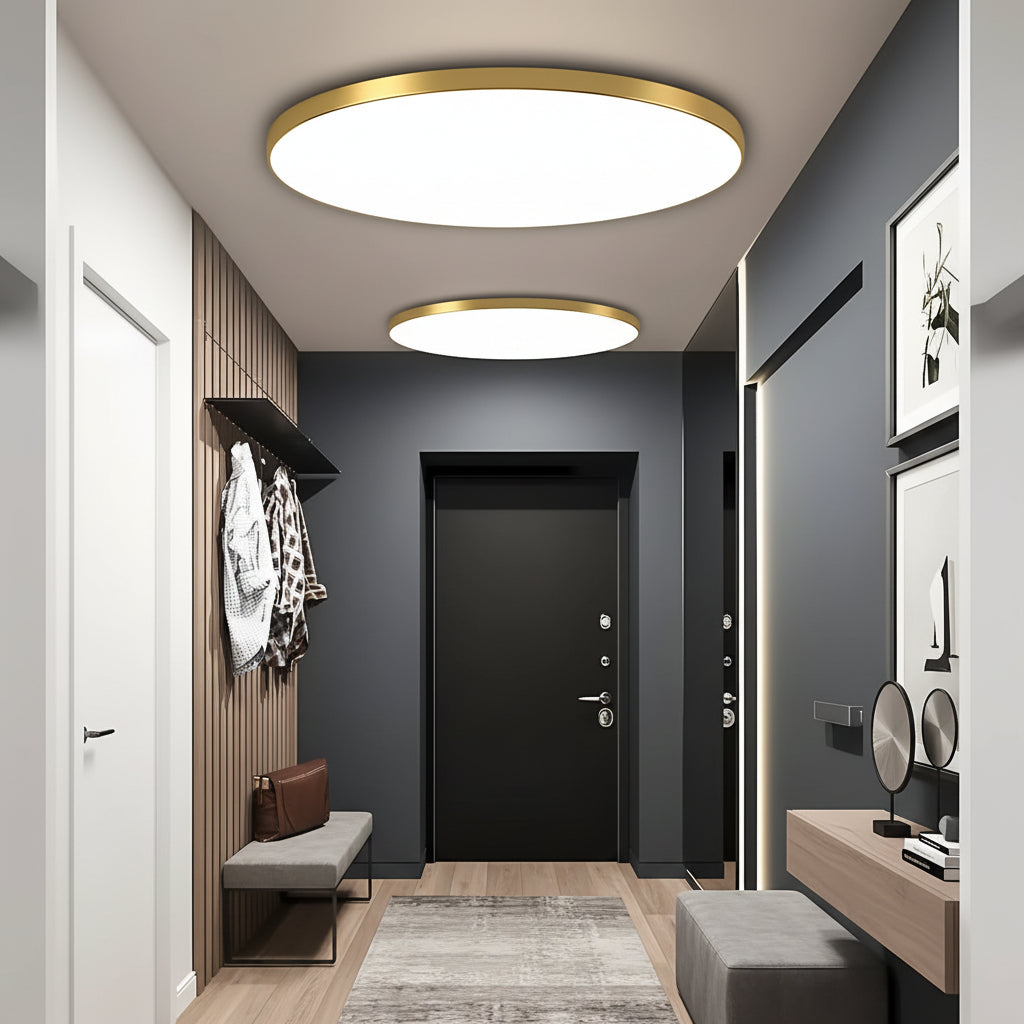 LED плафон SOLIS 27cm 20W Cold Light Gold LED плафониери Default Title Alessandro Design