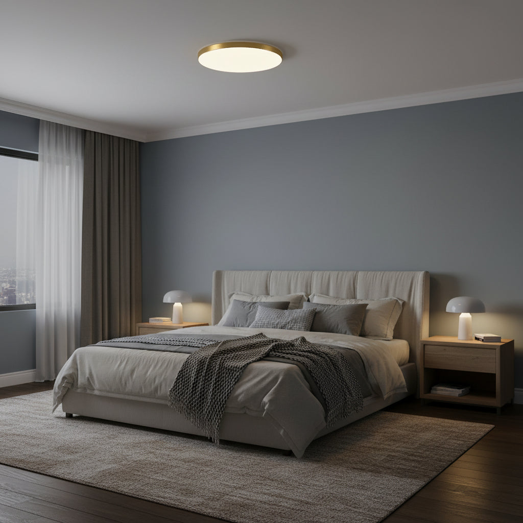 LED плафон SOLIS 37cm 33W Cold Light Gold LED плафониери Default Title Alessandro Design