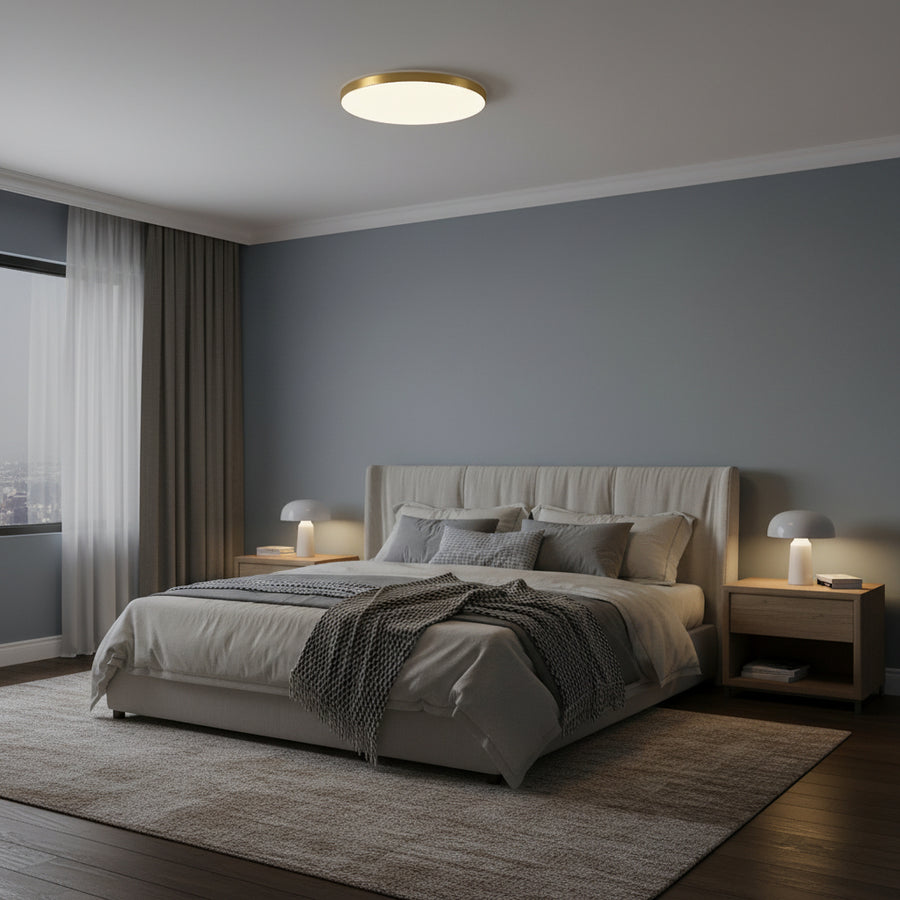 LED плафон SOLIS 37cm 33W Cold Light Gold LED плафониери Default Title Alessandro Design