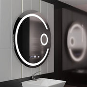 LED кръгло огледало, 22W, 70 см, Visio MotionGlow Marcello, система за обезпотяване, часовник и термометър, козметична лупа, затъмняващи се огледала Marcello Заглавие по подразбиране Alessandro Design