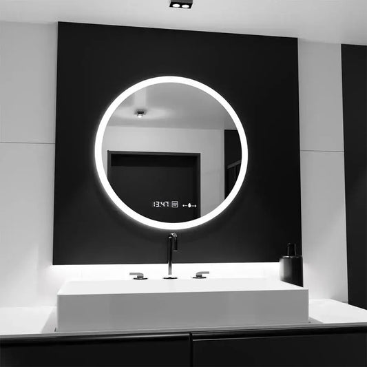 LED кръгло огледало 50 см Giulia Sensor MotionGlow Marcello Система за премахване на запотяването Часовник и термометър Dimabila Огледала Marcello Заглавие по подразбиране Alessandro Design