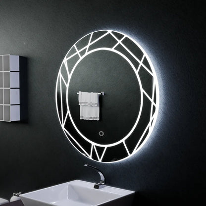 Огледало LED Touch ASTRIX, 60cm, 6000K, димируемо, система против запотяване Огледала Korman E Заглавие по подразбиране Alessandro Design