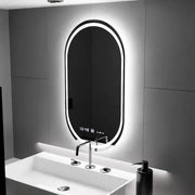 Овално LED огледало, 60x80 см, Eminence MotionGlow Marcello, система за обезпотяване, часовник и термометър, димируеми огледала Marcello Заглавие по подразбиране Alessandro Design