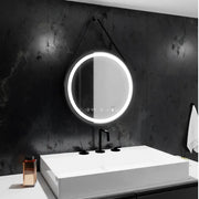 LED кръгло огледало, 50 см, Celeste Majeste Noir Eleve MotionGlow Marcello, система за обезпотяване, часовник и термометър, димируеми огледала Marcello Заглавие по подразбиране Alessandro Design