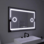 Правоъгълно LED огледало, 120x80 см, сензор Marcello MotionGlow, система за обезпотяване, часовник и термометър, козметична лупа, димируеми огледала Marcello Заглавие по подразбиране Alessandro Design